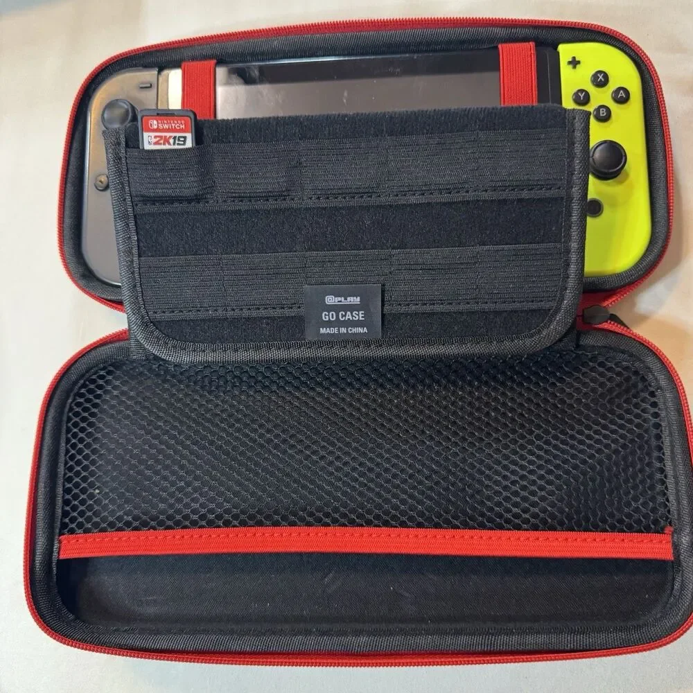 Nintendo Switch Console V1 Unpatched XAW1007 Neon Joy Cons Dock Charger Bundle